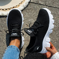 Large Size Cross-Border Women's Shoes 2025 Summer New Women's Sports Shoes Fly Woven Breathable Fashion Mom Shoes Temu Dropshipping