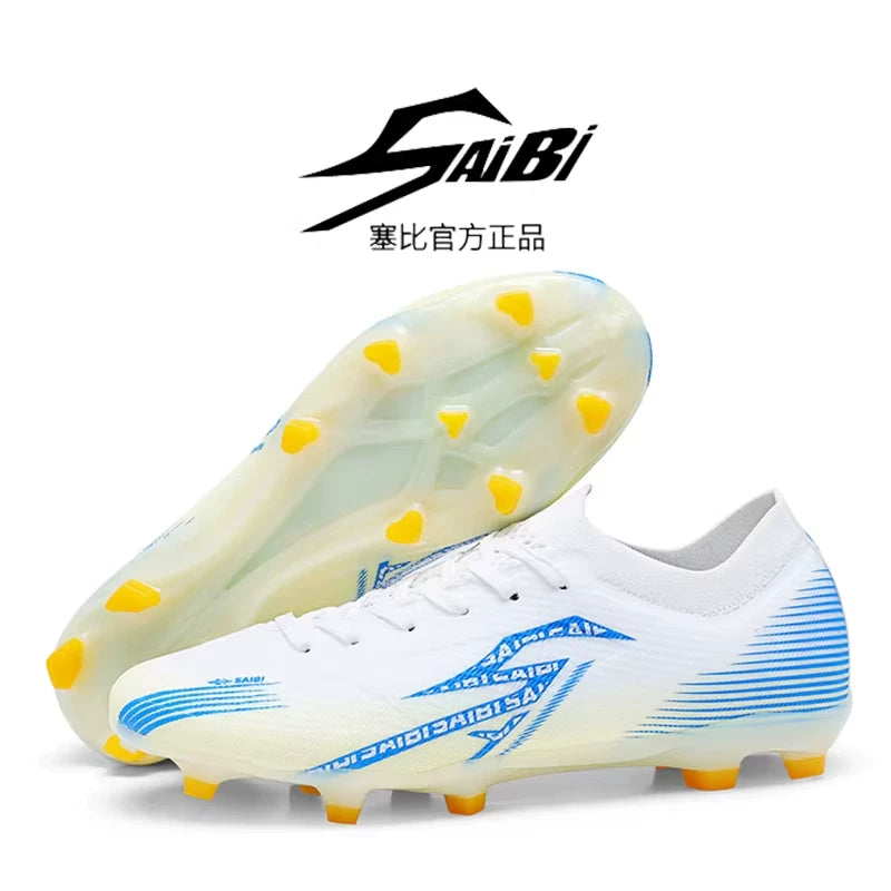 Saibi Ag Long Spike Professional Sports Soccer Shoes Versatile Non-Slip Women's and Men's Special Training and Competition Shoes