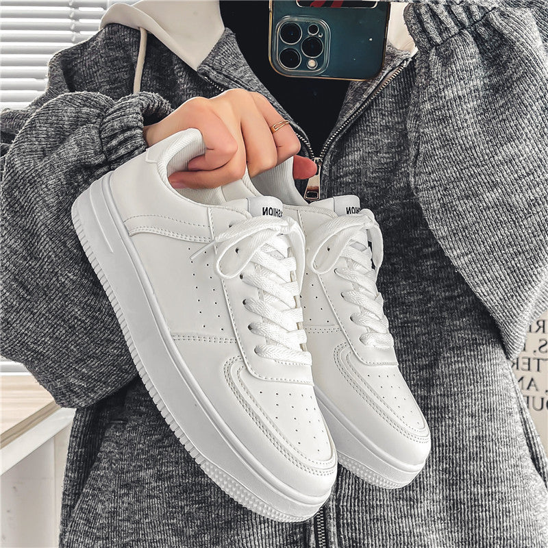 White Shoes Men's Summer Breathable Youth Casual Versatile Men's Shoes 2023 New Student Pure White Sports Sneakers