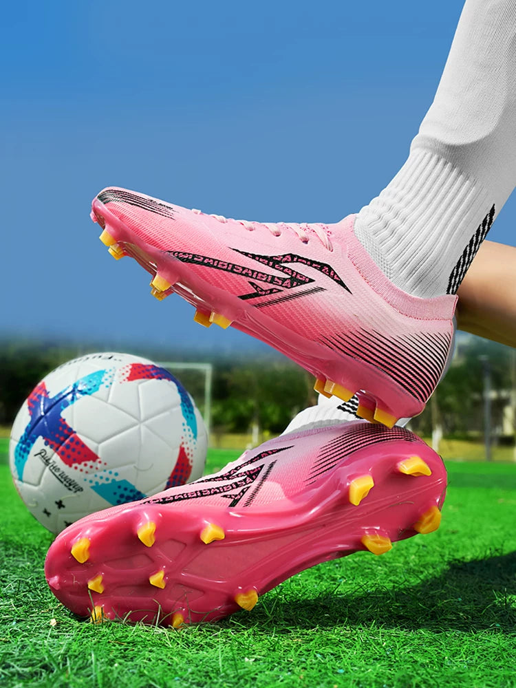 Saibi Ag Long Spike Professional Sports Soccer Shoes Versatile Non-Slip Women's and Men's Special Training and Competition Shoes