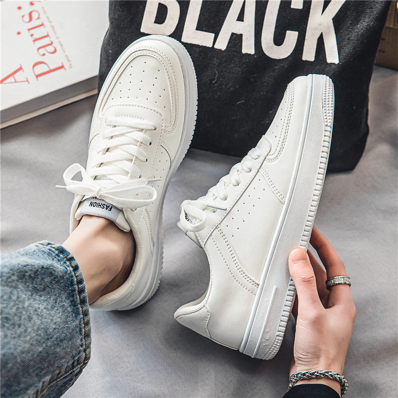 White Shoes Men's Summer Breathable Youth Casual Versatile Men's Shoes 2023 New Student Pure White Sports Sneakers