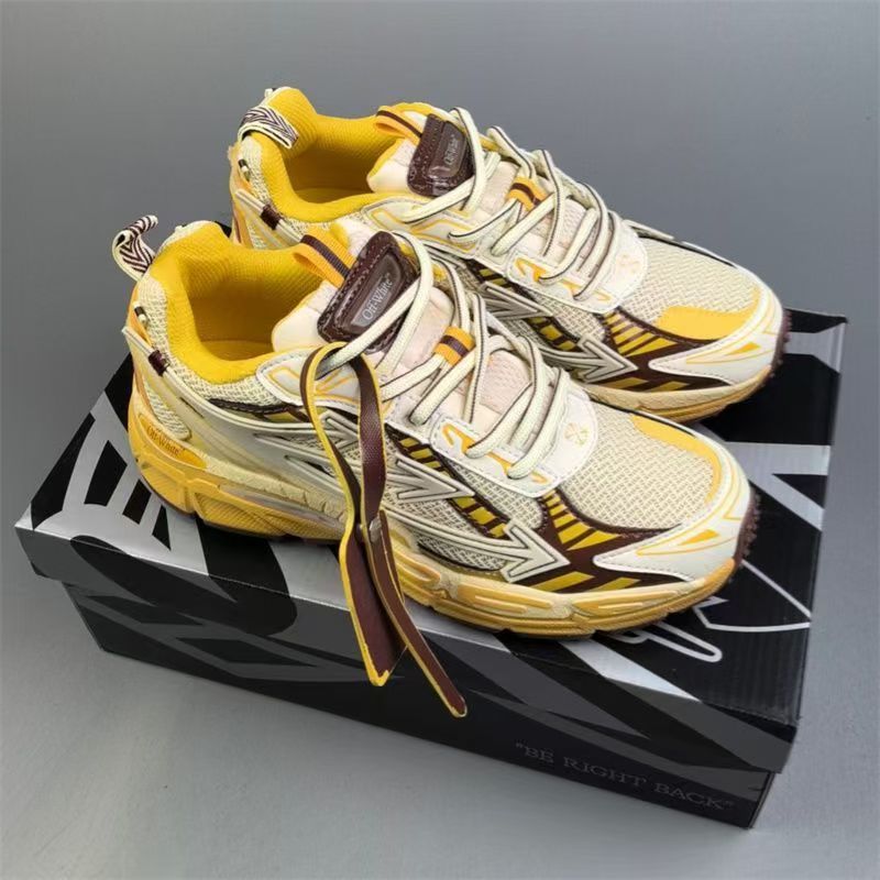 2026 New Model Height-Increasing Dad-Style Hiking Thick-Soled Casual Sneakers in Brown, Green, and Yellow with Three Arrow Design Trendy Shoes