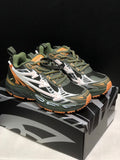 2026 New Model Height-Increasing Dad-Style Hiking Thick-Soled Casual Sneakers in Brown, Green, and Yellow with Three Arrow Design Trendy Shoes