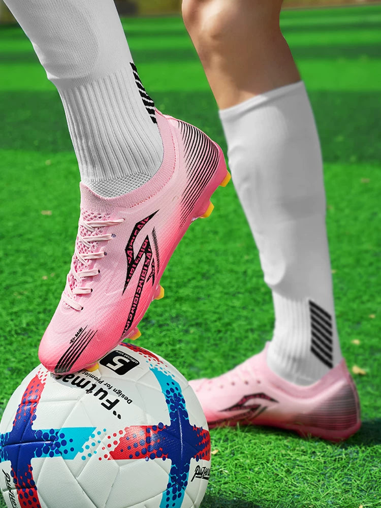 Saibi Ag Long Spike Professional Sports Soccer Shoes Versatile Non-Slip Women's and Men's Special Training and Competition Shoes