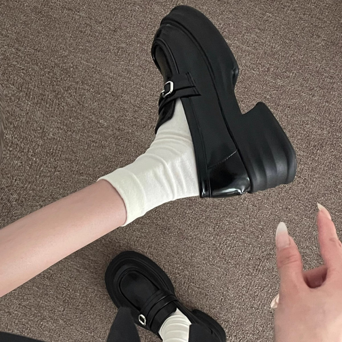 Thick-Soled Small Leather Shoes for Women 2025 Spring and Summer New British Retro Brown Preppy with Skirt Jk Slip-On Loafers