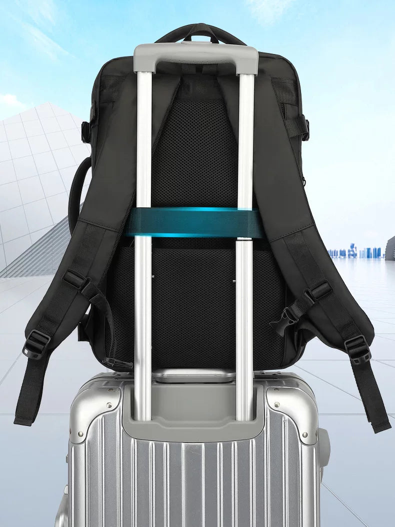 Cross-Border Vacuum Compression Backpack for Men and Women, Casual Large-Capacity Business Bag, Travel Bag, Expandable Lightweight Computer Bag