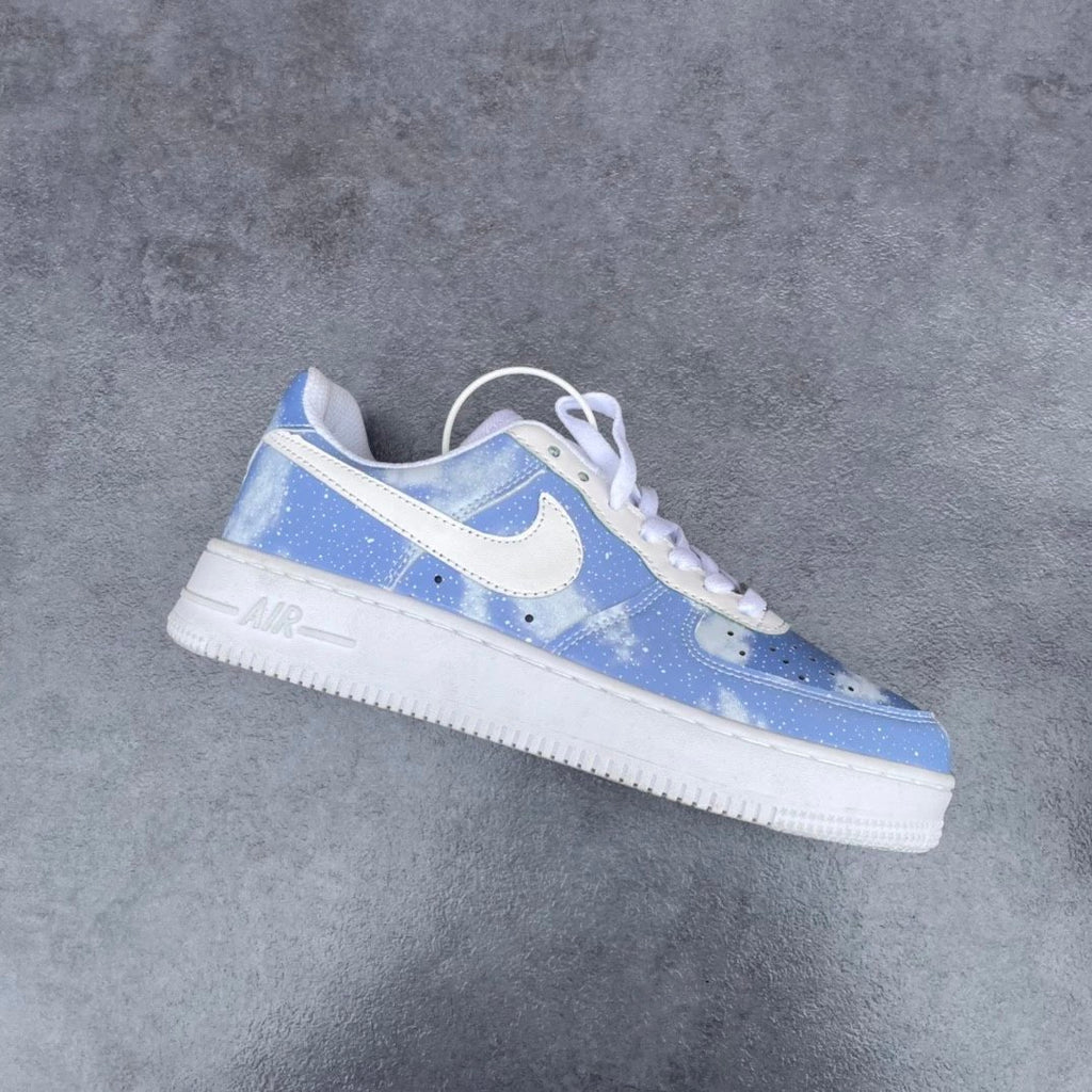New Air Force One AF1 Thermal Induction Blue Sky White Clouds High Version Set Last Process Laser Punching Correct Version